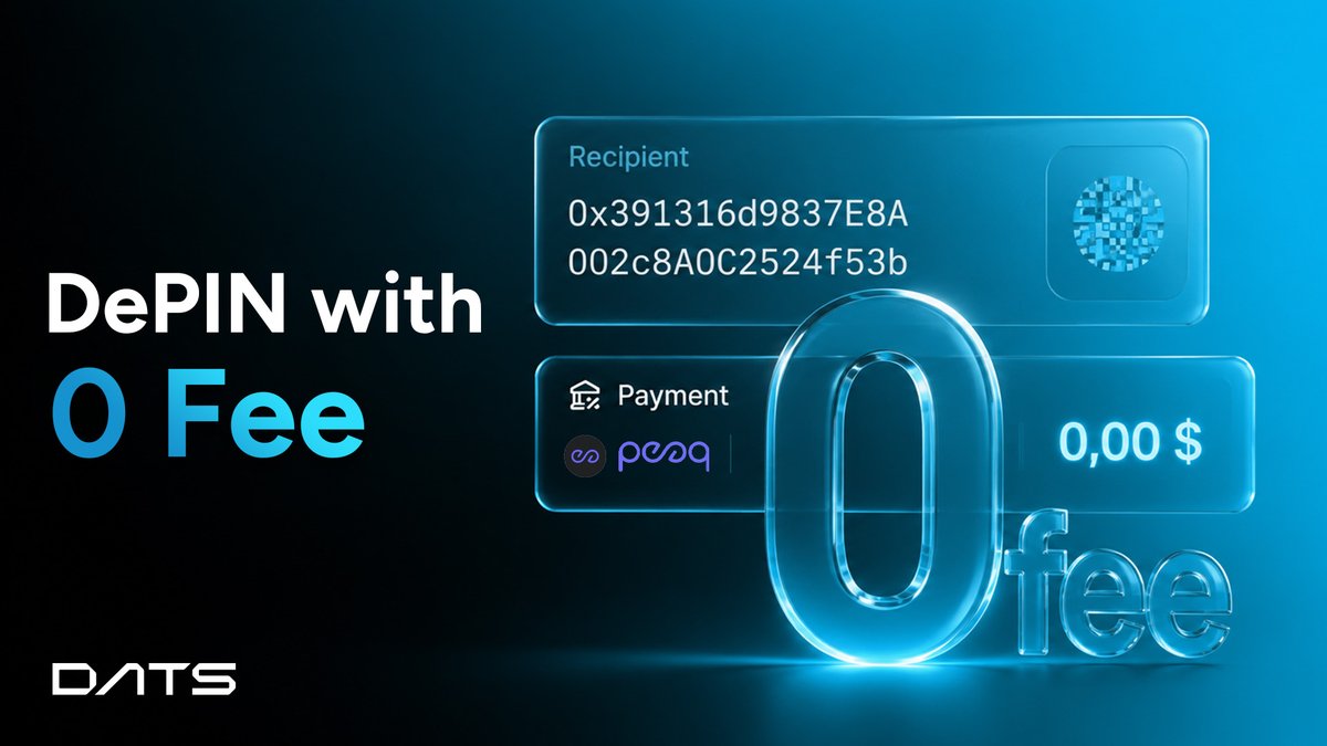 DATSProject's tweet photo. Why pay to participate?

DATS is building a DePIN ecosystem where users can contribute idle resources and interact with the network with 0 fees.

More opportunities. No unnecessary costs.