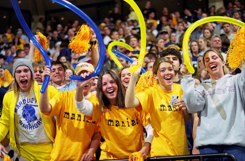 MarquetteU's tweet photo. It was, and always will be, Blue &amp; Gold. Happy College Colors Day! #WeAreMarquette 💙💛 https://t.co/xT08j5YE6y