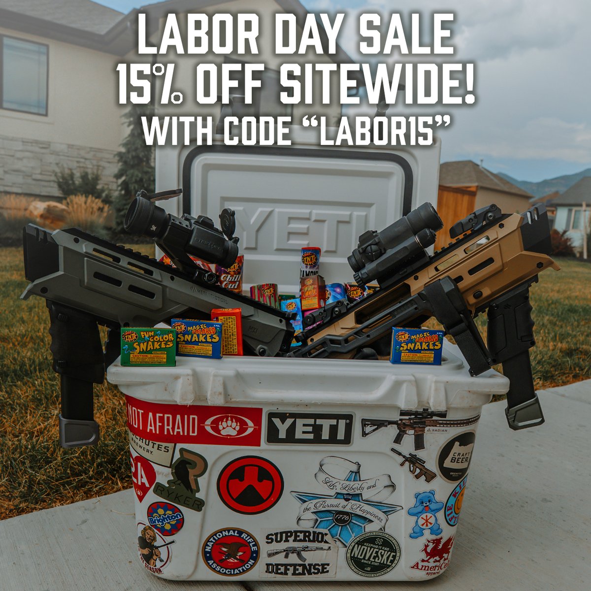 MetaTactical's tweet photo. Long weekend vibes, bigger savings. Treat yourself to 15% off sitewide with code Labor15! 

#conversionkit #tacticalgear #rangeday #metatactical #mx1 https://t.co/H0cCSrFQMJ