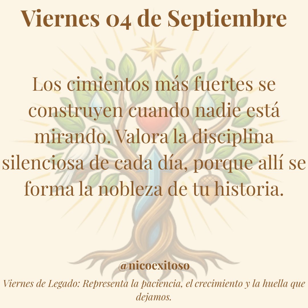 NicoExitoso's tweet photo. Cerramos la semana de trabajo honrando el valor de la constancia sobria. 🤎 La pequeña bellota no busca la aprobación del entorno para crecer bajo la tierra; simplemente cumple su propósito con tiempo y raíces firmes. 🌱  

#Legado #Paciencia #Siembra #Constancia #Resiliencia https://t.co/z4pPV7RVKw