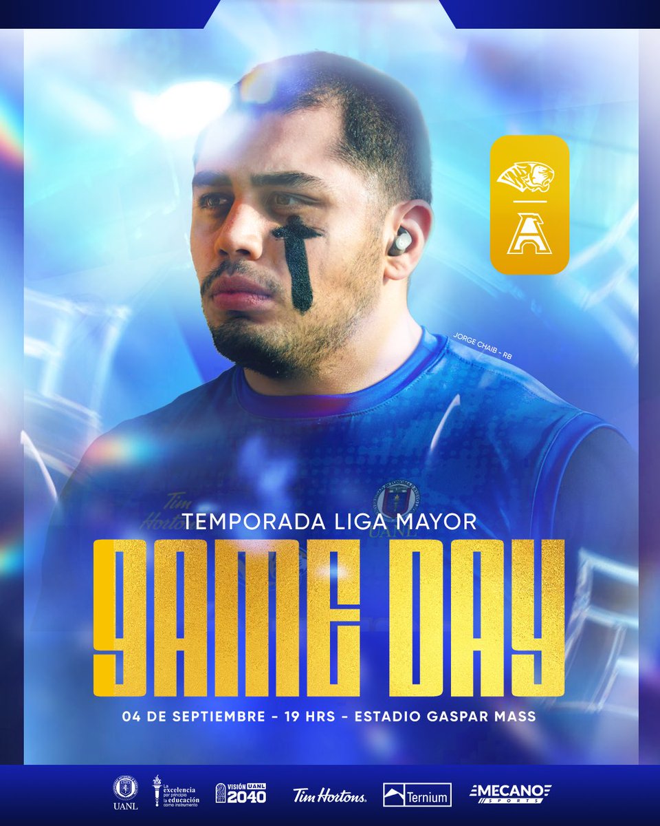 UANL_Autenticos's tweet photo. RETURN TO THE JUNGLE 🐅
Auténticos Tigres vs Águilas Blancas IPN 🏈
🏟️| Estadio Gaspar Mass
📅| 04 de Septiembre 2026
⏰| 7:00 PM
#ATMayor #serautentico #kickoff https://t.co/L6KHYUyuuT