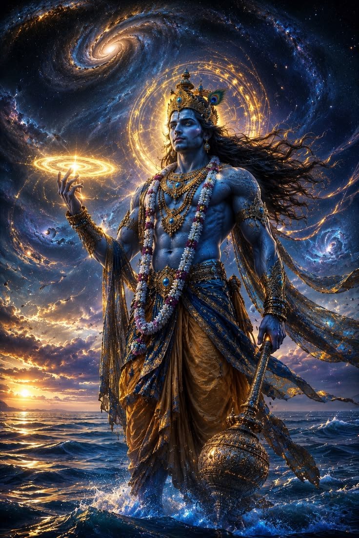 hathyogi31's tweet photo. We all know about the Shree Krishna 's weapon Sudarshan chakra but most of us don't know much about his Gada, Kaumodaki.

The Kaumodakī (कौमोदकी) is not merely a mace that happens to be associated with Krishna. In the textual tradition, it is a named divine weapon of Hari/Viṣhṇu.

According to Mahabharat, Adi parva 

वरुणश्च ददौ तस्मै गदामशनिनिःस्वनाम् ।
दैत्यान्तकरणीं घोरां नाम्ना कौमोदकीं हरेः ॥

“Varuṇa gave to Hari/Kṛṣṇa the terrible mace named Kaumodakī, which had the sound of a thunderbolt and was the destroyer of the Daityas.”

This one verse gives us three fundamental properties:

Kaumodakī = a divine mace
Its sound = like a thunderbolt
Its destructive capacity = destroyer of Daityas

The adjective GHORĀ means terrible, formidable or fearsome, while daityāntakaraṇī literally conveys “that which brings about the end/destruction of Daityas.”

According to Devi Bhagavata, Book 5, Chapter 6

Bhagawan Vishnu used his Kaumodaki mace to kill a demon name Andhaka. 

And from the same episode in 3rd Canto Chapter 19 and Verse 3 of Śrīmad-Bhāgavatam (Bhāgavata Purāṇa)

सा हता तेन गदया विहता भगवत्करात् ।
विघूर्णितापतद्रेजे तदद्भुतमिवाभवत् ॥ ३ ॥

Struck by the demon’s mace, however, the prabhu’s mace slipped from His hand and looked splendid as it fell down whirling. This was miraculous, for the mace was blazing wonderfully.

Also in Viṣhṇu-Purāṇa Ansh 5, Chapter 22, Verse-6 in the battle with Jarasandha, it is mentioned as:

अनन्तरं हरेश्शार्ङ्गं तूणौ चाक्षयसायकौ ।
आकाशादागतौ विप्र तथा कौमोदकी गदा ।⁠।

O Brahmana! Hari's Sharanga Bow with 2 inexhaustible quiver and his Kaumodaki mace came from the sky and stood before him.