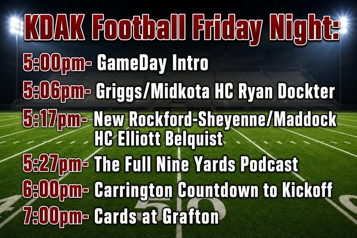 kdakthecardinal's tweet photo. Tonight’s full schedule on KDAK and the i3G Sports Network 

@NDScores @BLASTTOTHEPAST8 @JoshBrooksBig9 #NDPreps https://t.co/XwupiUcUw1