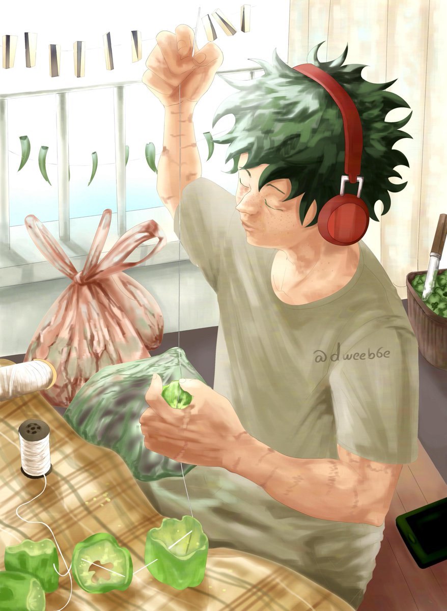 dweeb6e's tweet photo. I used different line thickness and FINALLY warm colors 

Here's for my 3 viewers #izuku #deku https://t.co/ZXZvZOvLOH