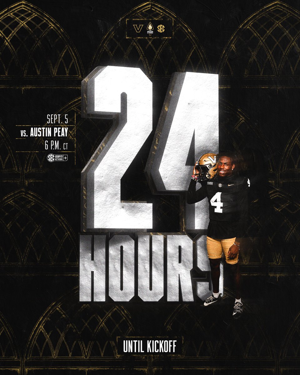 VandyFootball's tweet photo. See y’all tomorrow