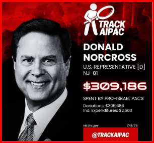 ShahNazarene's tweet photo. @DonaldNorcross New Jersey politicians sucks, nothing about highest property tax in the country , but Israel first. https://t.co/pwZDmPq8la
