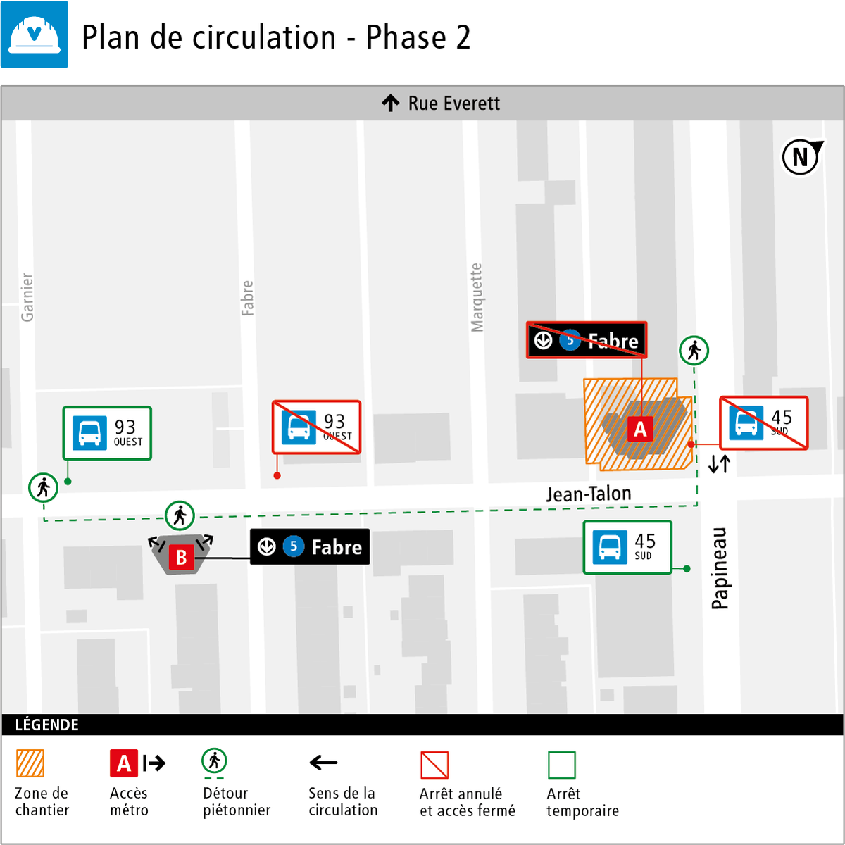 stm_Bus's tweet photo. [🔵Fabre] ⚠️🚌 En raison de la fermeture de l'édicule principal, les lignes #stm45 et #stm93 sont déplacées dès le 8 septembre.

Ces arrêts sont déplacés en raison des travaux de réfection de l'édicule ⏩ https://t.co/MaaDpeEvsn https://t.co/SrgXWcPXad