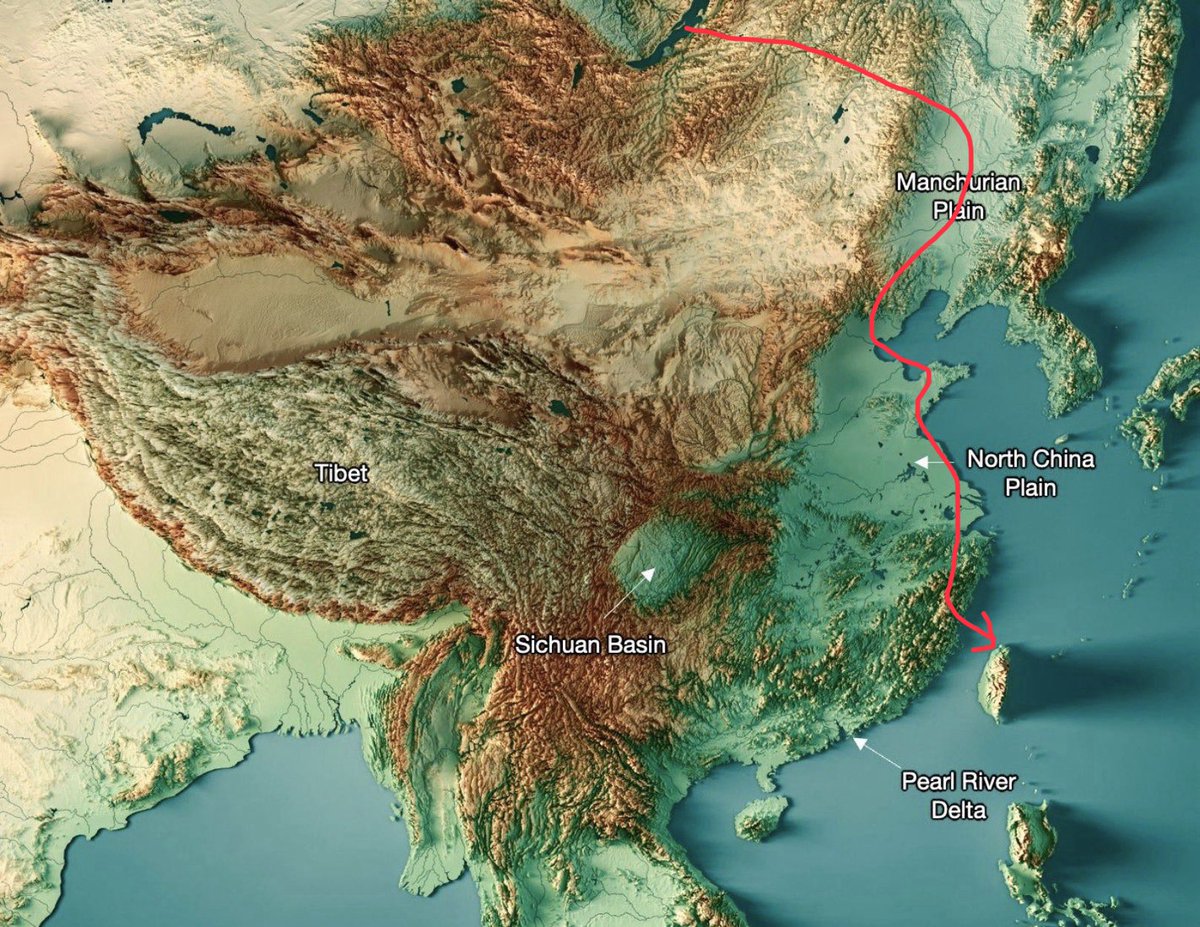 Avail_vinden's tweet photo. 就這麼一路往下遷徙（我按照史料記載畫的，我也不確定實際路線是不是長這樣還是有別條路） https://t.co/ZLhccy0zUU