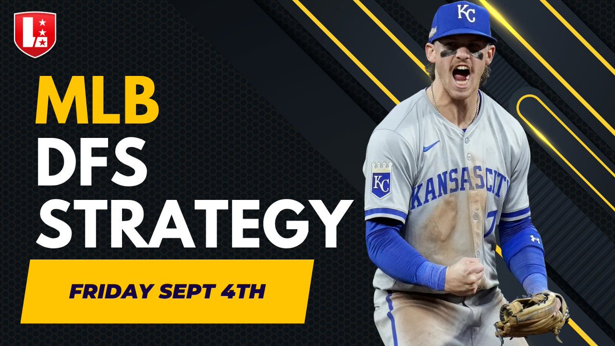 LineStarApp's tweet photo. ⚾ Friday, September 4th MLB DFS Main Slate Breakdown is LIVE! ⚾
A big Friday slate is here, and we're breaking down the best plays to help you build winning DraftKings + FanDuel lineups 🔥
Get the edge before lock ⤵️
https://t.co/9rsvrBKnfA
#MLBDFS #DraftKings #FanDuel #DFSBaseball