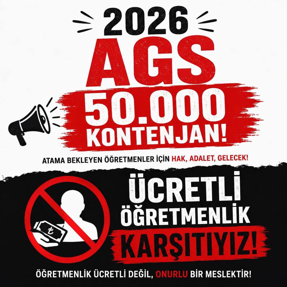 elifsdedim's tweet photo. En iyi yatırım, eğitime yatırımdır. En büyük savurganlık  da, okumuş insan gücünü, okuduğuna pişman etmektir!
#ÜcretliyeHayırAGS50Bin https://t.co/982SjcBkz7