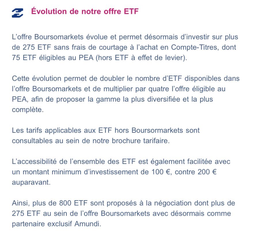 LooneyStocks's tweet photo. BoursoBank fait marche arrière après leurs choix discutables sur les PEA. 

A partir du 5 octobre, ça repasse à 100€ minimum.

A mon avis, ils ont du perdre pas mal de client pour faire ce retournement de veste 🤣 je suis chez @ibkr maintenant et je compte y rester https://t.co/fAmh2OQ2fz