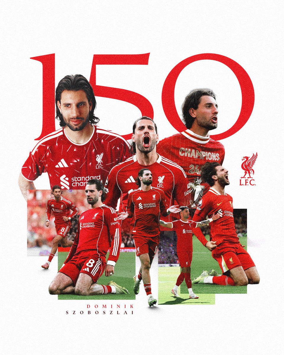 LFC's tweet photo. A milestone appearance for Dom 🫰🔴 https://t.co/C28iemsxou