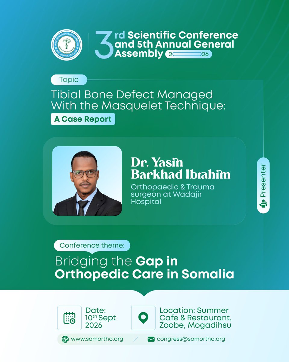 SomOrtho's tweet photo. Managing critical-sized tibial bone defects presents a complex surgical challenge in limb reconstruction. The Masquelet induced-membrane technique provides an effective two-stage solution to restore bone stock and preserve limb function

#SOAConference2026
#OrthopaedicConference https://t.co/XE9FcADZqJ