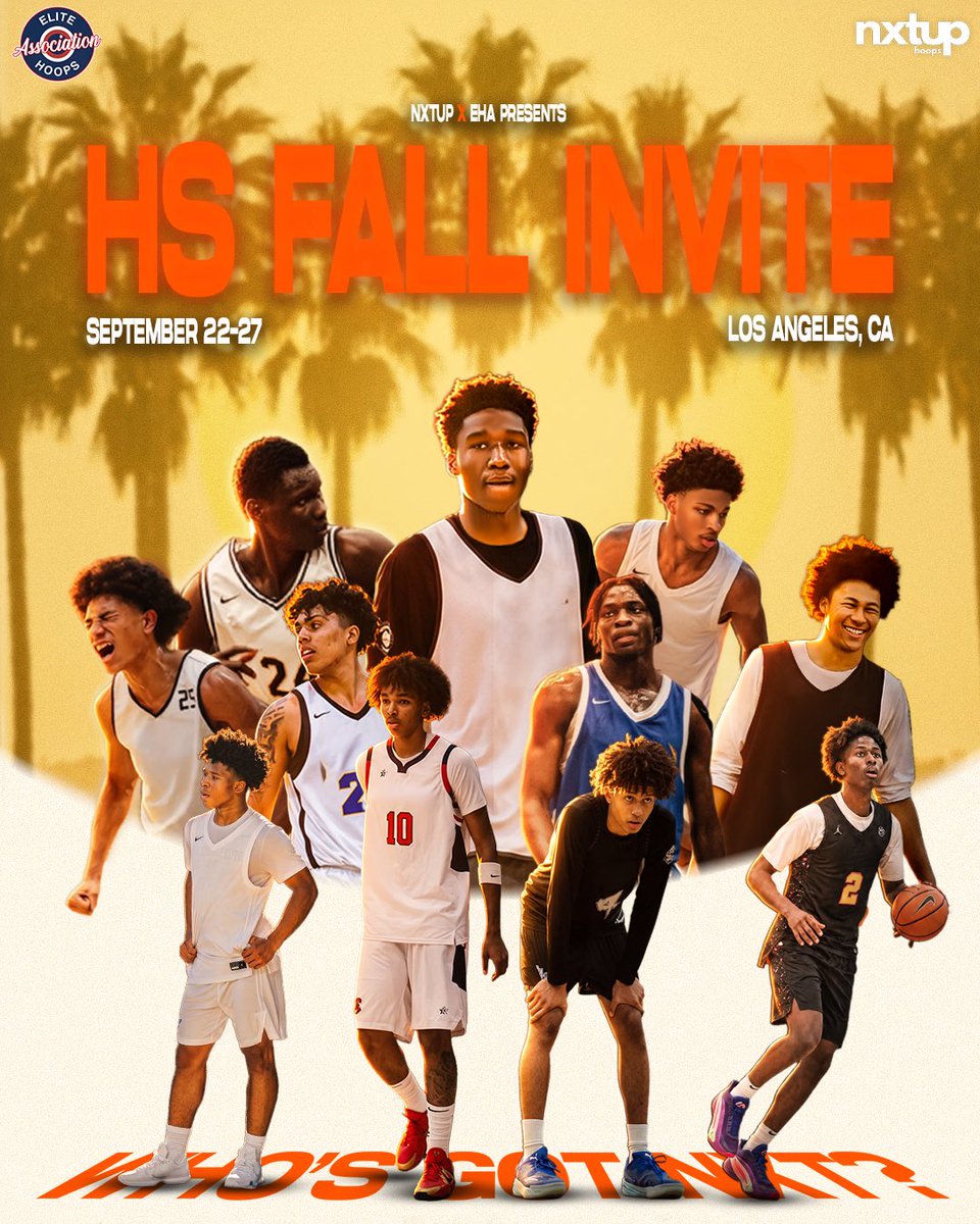 NXTUPx's tweet photo. The HS Fall Invite is just around the corner. 5 days packed with some of the best players in the country going head to head September 22-27. WHO’S GOT NXT? https://t.co/XvjMVruToP