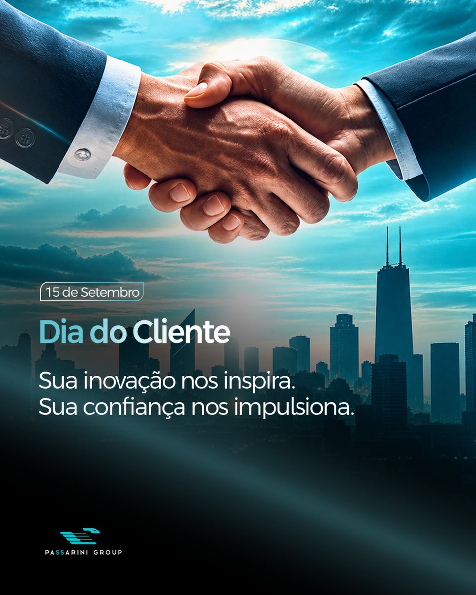 passarinigroup's tweet photo. 🤝 Neste Dia do Cliente, expressamos nossa gratidão a cada empresa que confia na Passarini Group para desbravar mercados complexos, superar barreiras regulatórias e levar inovações em saúde aos quatro cantos do mundo.

#DiaDoCliente #PassariniGroup #ParceriaEstrategica https://t.co/QeKYIcwwE7