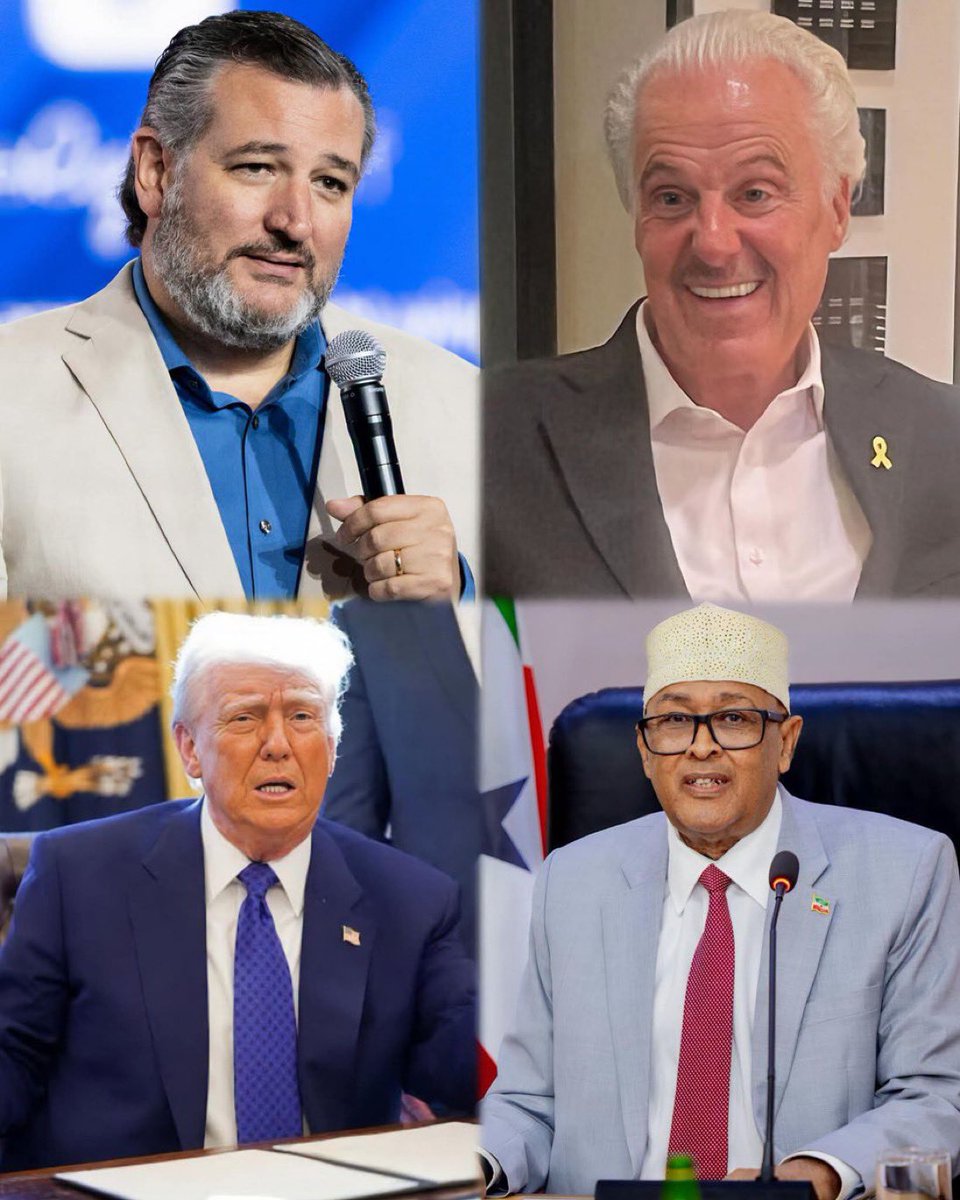 VoiceofHorn's tweet photo. 🇺🇸 U.S. Senator Ted Cruz and Christian religious leader Mike Evans have called on President Donald Trump to formally recognize Somaliland.

Evans, a prominent Christian leader with close ties to the U.S. president, described Somaliland as the “Israel of Africa” while advocating for greater U.S. recognition of the territory.

The comments add to growing public calls in Washington for the United States to clarify its position on Somaliland’s status.