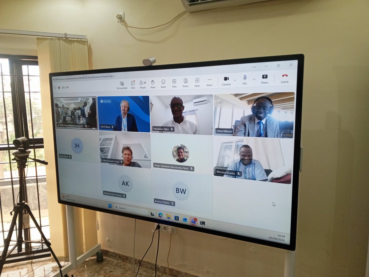 ohchr_caro's tweet photo. The first-ever #OHCHR Regional Hub for Central &amp; West Africa retreat closes. Strategic priorities and 2026-2027 coordination mechanisms agreed. Two dense, rich days praised by A. Thioye (GLO) at closing, moderated by P. Vahard, chaired by the Regional Director @sangnouh. #OHCHR2 https://t.co/NcOvVmpSeX
