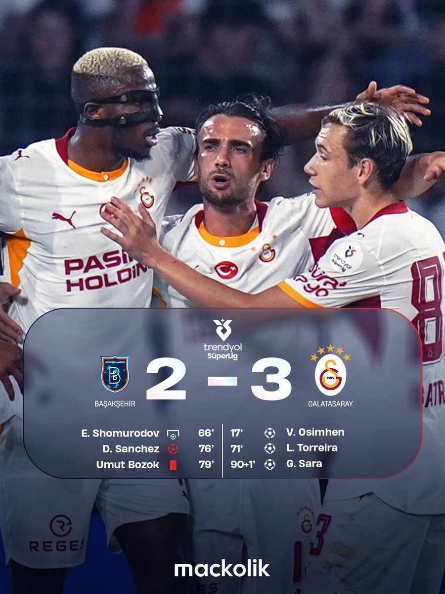 mackolik's tweet photo. Galatasaray, Başakşehir deplasmanından 3 puanla dönüyor. https://t.co/1AvJ3wrn04