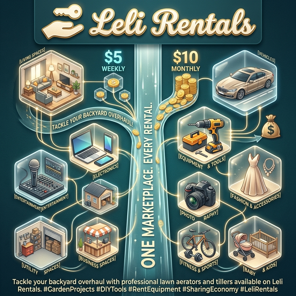 lelirentals's tweet photo. Tackle your backyard overhaul with professional lawn aerators and tillers available on Leli Rentals. #GardenProjects #DIYTools #RentEquipment https://t.co/GGBrMvMCqc