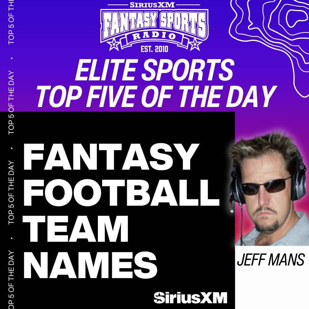 SiriusXMFantasy's tweet photo. The Elite Sports Top 5 of the Day with @Jeff_Mans &amp; @Tedschuster! 

🎧 LISTEN LIVE: https://t.co/FNqh3cuG82
📱 TEXT The Wire: https://t.co/ckSbJKBNlG https://t.co/IGUCpZdC3c