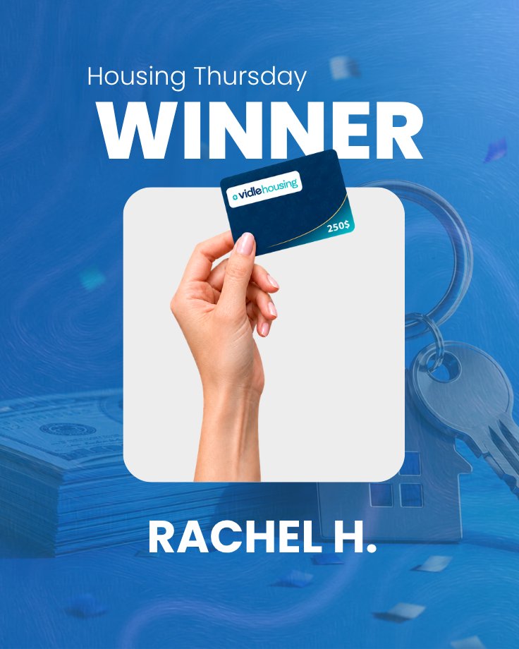 vidlehousing's tweet photo. 🎉 Rachel H. just made her next stay even sweeter!

Congrats to Rachel on winning $250 toward her booking on Vidle Housing! 🏡✨

Your turn could be next. Download the app + enter our daily giveaways: https://t.co/KzXJhvc16I

#DailyGiveaway #WinnerAlert https://t.co/hnoyjrJkzt