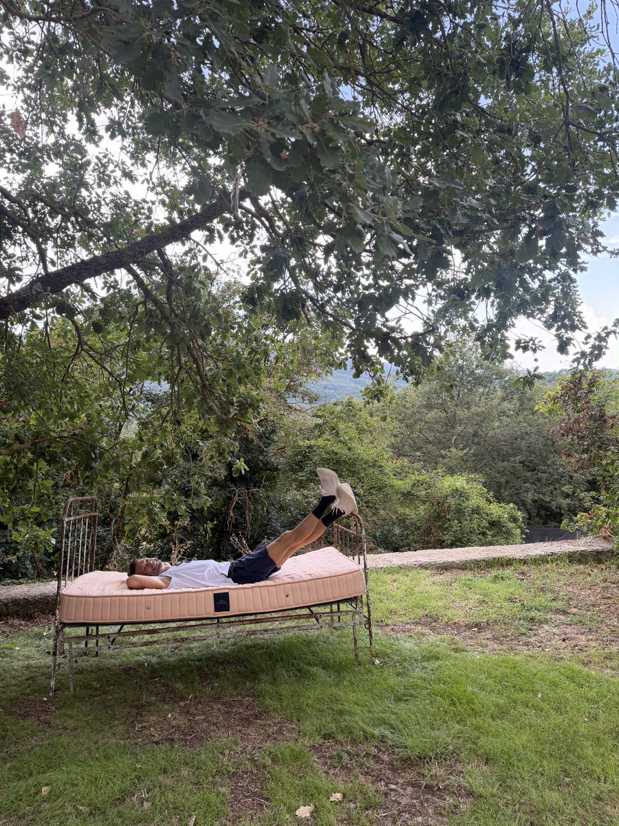 RyanSeacrest's tweet photo. If only every hike had a bed to lay on at the top. https://t.co/Xr2fSQhndO