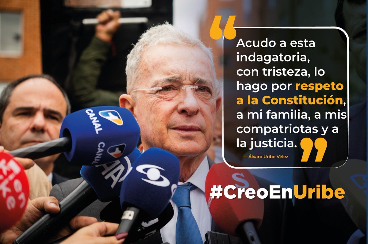 claudiamzuleta's tweet photo. El presidente @AlvaroUribeVel ha sido un faro para la democracia colombiana. La protegió cuando el país estaba asediado por la violencia y durante décadas ha defendido nuestra Constitución y nuestras instituciones.
Por respetarlas, hoy vuelve a dar la cara. El presidente ha soportado durante años acusaciones, señalamientos y procesos que han pretendido poner en duda su nombre y su legado. Incluso, fue llamado a indagatoria a solo tres días de una elección presidencial. No podemos normalizar que la justicia sea utilizada como escenario de persecución y confrontación política.
Colombia conoce lo que el presidente Uribe ha hecho por nuestra democracia. Al hombre que tanto ha trabajado por defenderla no pueden pretender destruirle su buen nombre a punta de procesos orquestados y falsas acusaciones. Hoy como @CeDemocratico lo rodeamos con gratitud, firmeza y toda nuestra solidaridad.