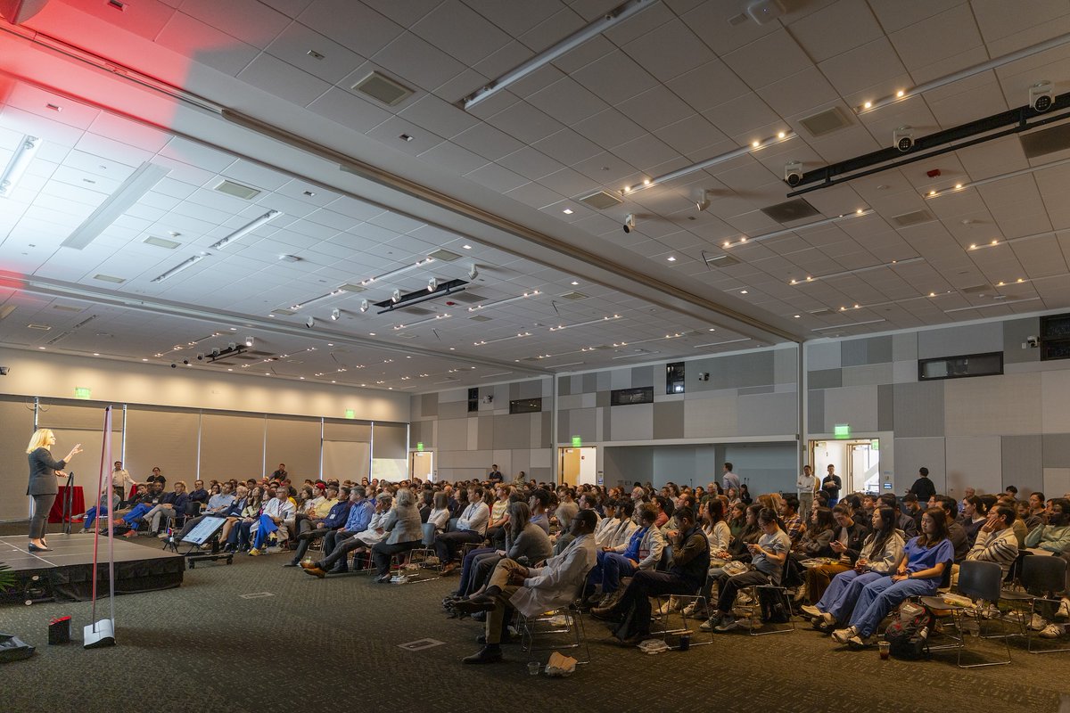 StanfordDeptMed's tweet photo. Earlier this week, #StanDOM computational cancer biologist & AI pioneer @cncurtis kicked off the 2026-27 Medicine Grand Rounds series with her talk, "The Long Game: How Hereditary Variation Shapes Immunity & #BreastCancer Trajectories." https://t.co/9Dy9daTaFD