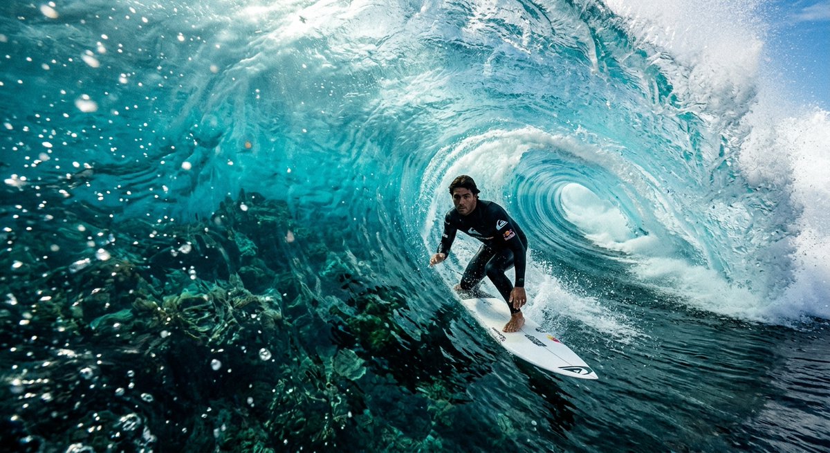 surfreportbr's tweet photo. Dentro do tubo, cada segundo parece parar no tempo. 🌊🏄♂️ Água cristalina, velocidade e uma linha perfeita para quem vive o surf intensamente.
#Surf #Surfing #Barrel #TubeRiding #Waves #Ocean #SurfLife #WaveOfTheDay #SurfReport https://t.co/C6gxUbFpna