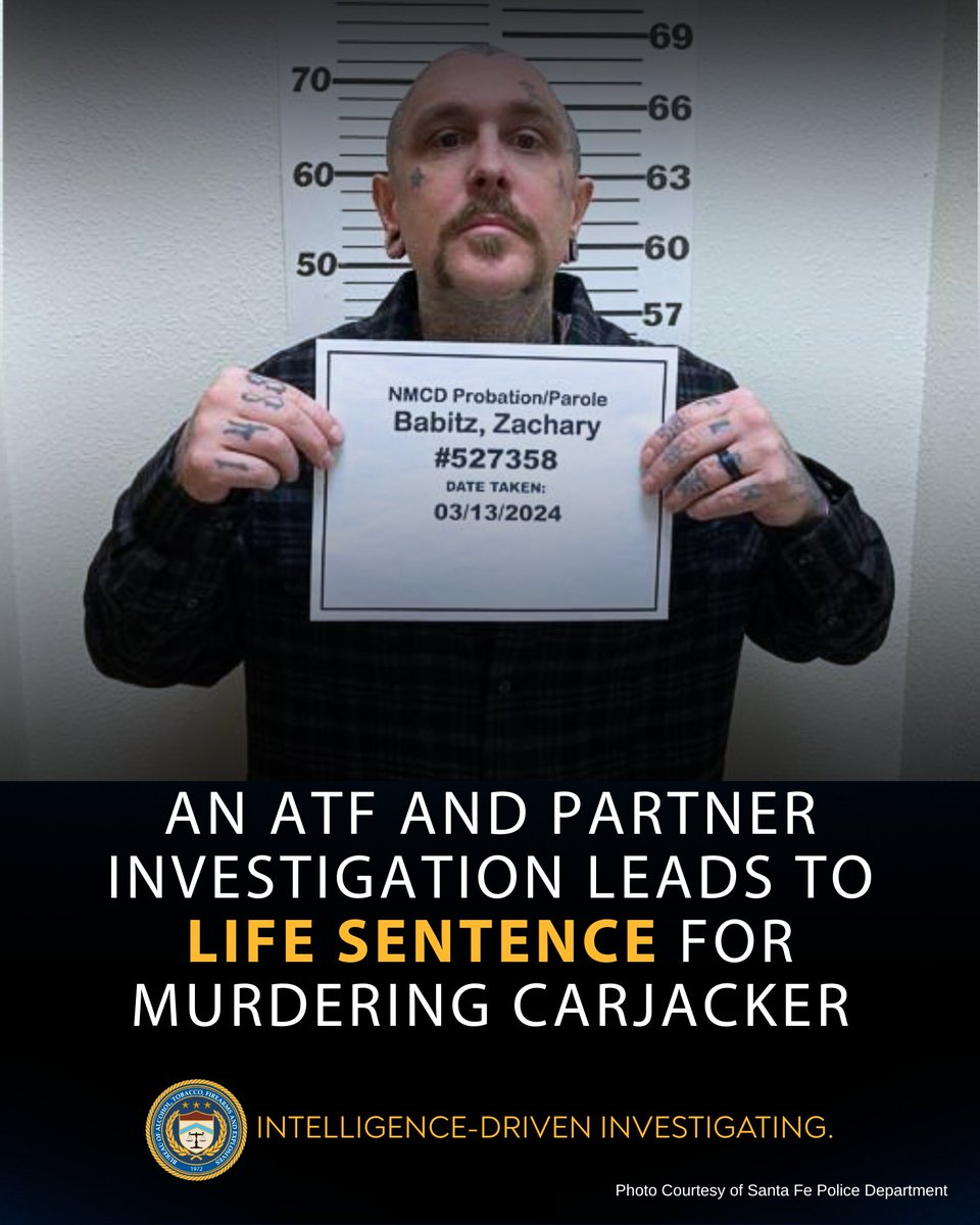 Mugshot of Zachary Babitz holding a sign with his name, ID number, and date taken against a height chart background.