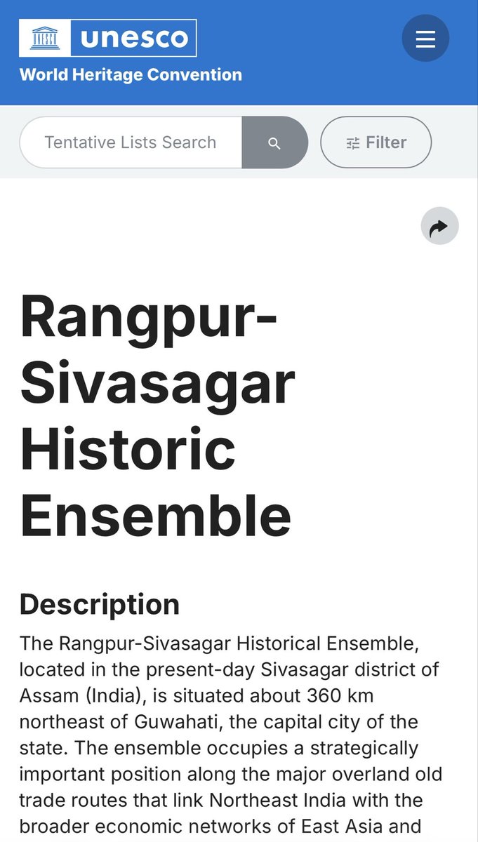ArchaeologyAxom's tweet photo. It is a result of the sustained efforts of the Directorate of Archaeology, and its efforts towards securing global recognition for Assam’s heritage.
This is a proud moment for Assam, coming after the historic global recognition of the “Moidams—the Mound-Burial System of Ahom https://t.co/UBrFHvIMR0