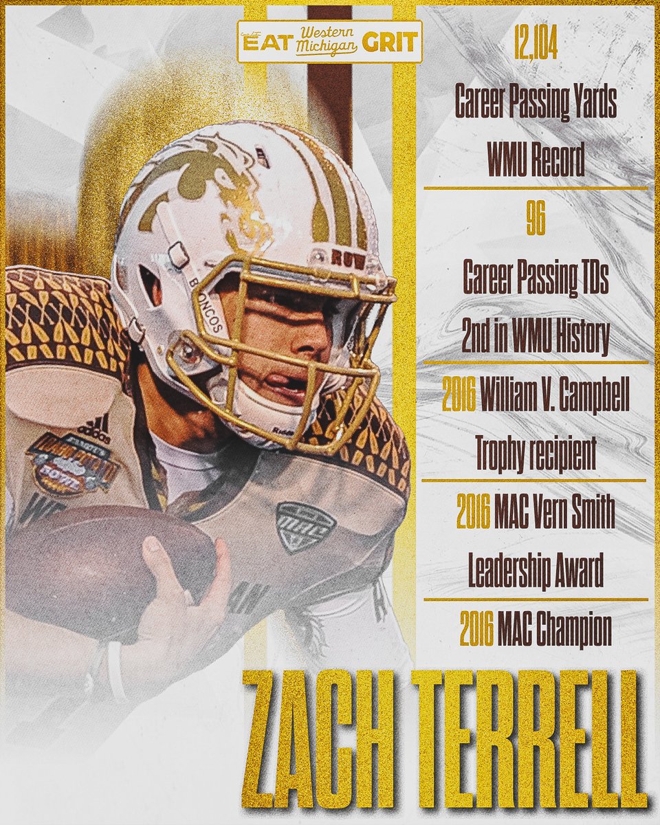 WMU_Football's tweet photo. Congratulations WR Corey Davis and QB Zach Terrell on being inducted into the WMU Hall of Fame!

#BroncoBuilt #theGOLDstandard📈 https://t.co/N8dUz1rG21