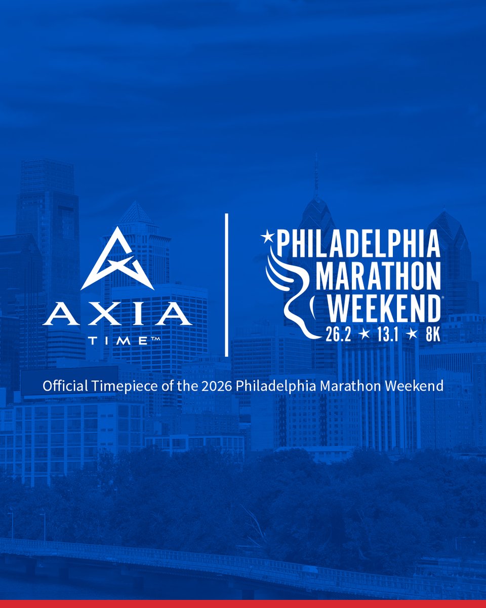 Philly_Marathon's tweet photo. We’re proud to welcome AXIA Time as the Official Timepiece of the 2026 Philadelphia Marathon Weekend. They're creating a watch shaped by the people putting in the miles. Share your feedback here: https://t.co/CC4IkBGTQ9 https://t.co/POQVmJcWhZ
