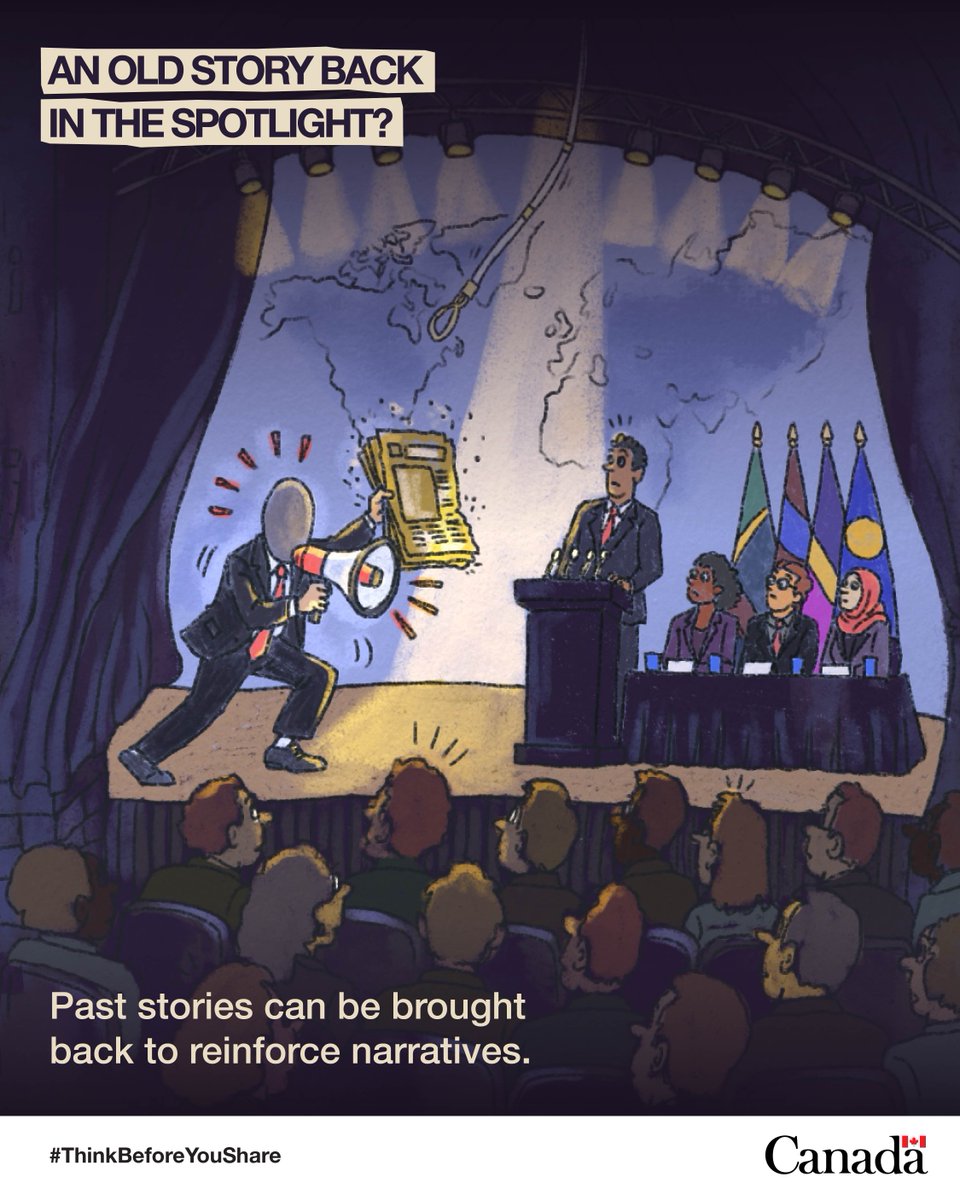 CanadaFP's tweet photo. When the world is watching, know what to watch for. 

Foreign regimes may exploit the spotlight around major events, resurface old stories, reframe real events or make a few voices sound like a crowd. 

#ThinkBeforeYouShare https://t.co/Oo8oioGAU1