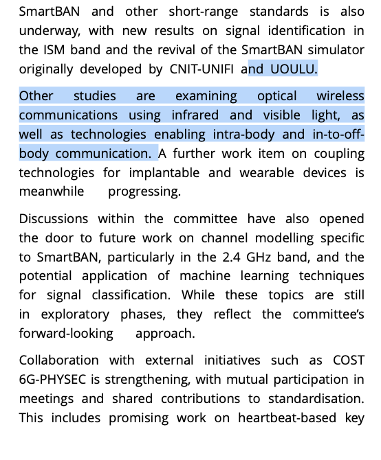 CorinneNokel's tweet photo. Wireless Body Area Network

Intra-Body Communication 

#ETSI #smartBAN #VisibleLightCommunication

2026

https://t.co/SCvtaCePIP

https://t.co/A8Qx5UFraf https://t.co/zEgrW1A5R9