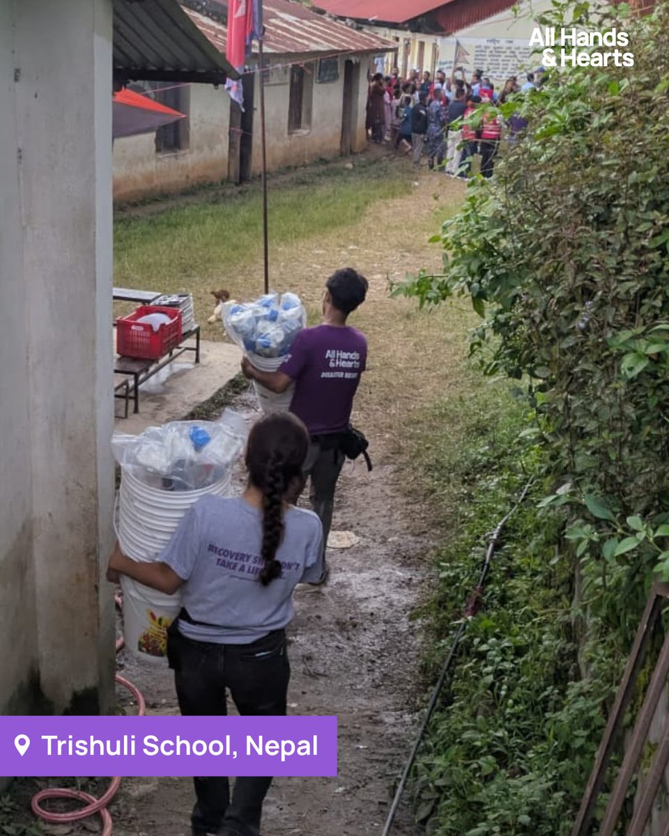 AllHandsHearts's tweet photo. 🇳🇵 Bringing clean, safe drinking water to Nepal’s local schools. 💧We visited Trishuli Primary School in the Kolony area to distribute and install brand-new water filtration systems, ensuring the community has reliable access to safe hydration throughout the day. We also visited Star Boarding School (DC), where our team conducted hands-on training on filter usage while setting up 6 filtration units paired with 10 water buckets. By combining the right tools with practical training, we are helping create healthier learning environments for everyone staying here.