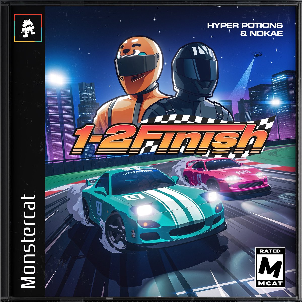 HyperPotions's tweet photo. 8 long years since my last release on the label, @nokae_music and I are finally back with “1-2 Finish”. Out now on @Monstercat 🏁🏎️💨 https://t.co/fYVZpGwVA3