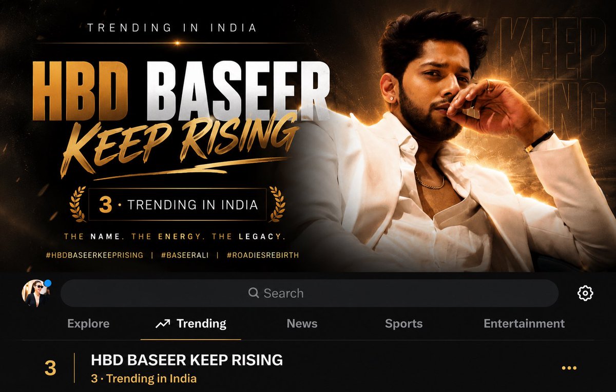 jennyversee_'s tweet photo. REAL FANS. REAL SUPPORT. REAL LOVE. ❤️✨

We’ve reached #3 under the “Real Fans, Real Support” tagline🔥

A huge congratulations to everyone❤️‍🔥

This is the power of a real FANDOM 👑

HBD BASEER KEEP RISING 

|| #BaseerAli || https://t.co/HAfLdCwapb