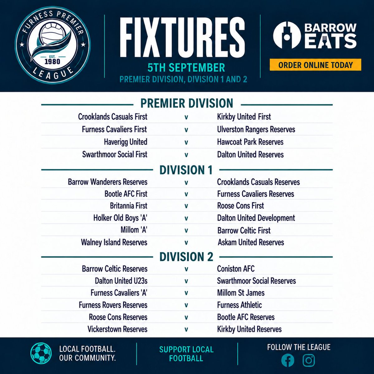 FurnessPL's tweet photo. 16 games this weekend, where will you be? https://t.co/BRQ5m8Z9Fk