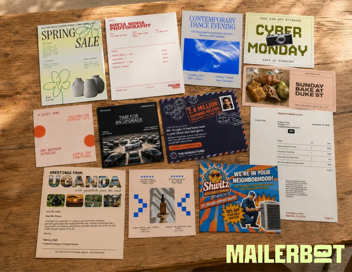 mailerbotcom's tweet photo. Postcards still work. 📬

See why modern direct mail is thriving—and how #MailerBot makes it easy.

Read the guide: https://t.co/RWwQHNmmYK

#DirectMail #Postcard #MarketingTips #Mail #USPS #B2B https://t.co/ffLaTAjEsm