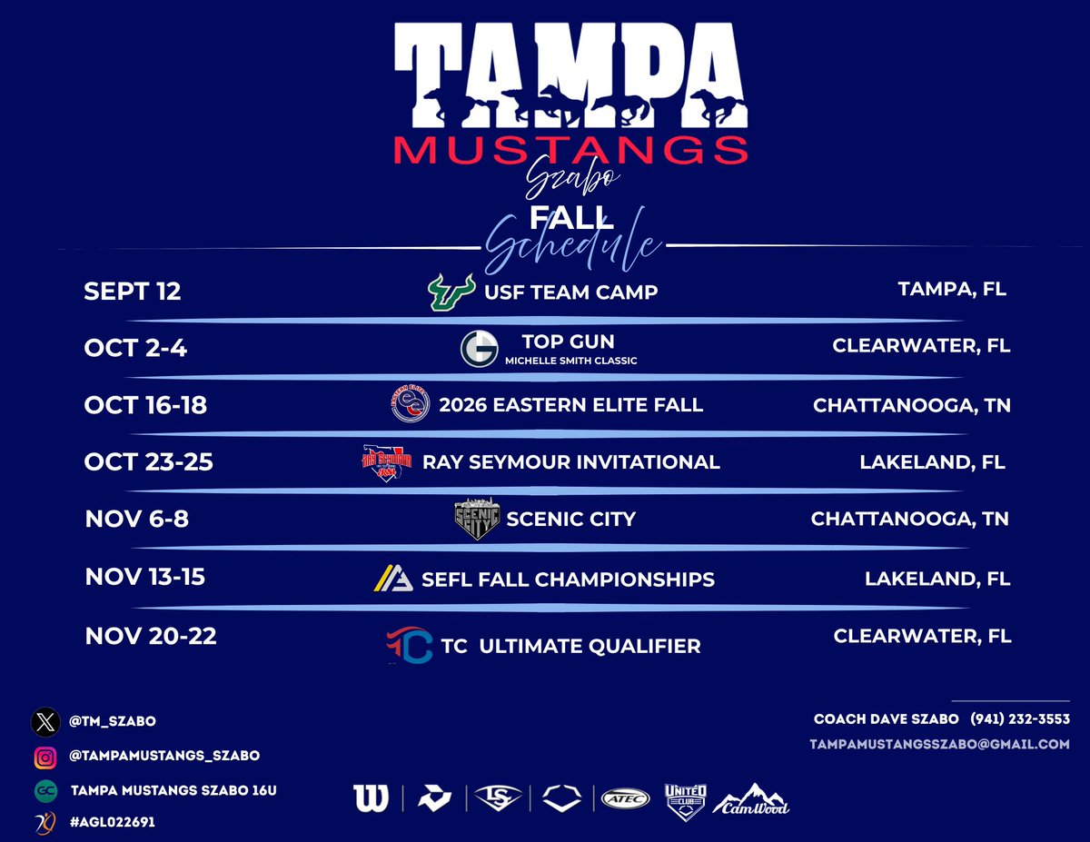 TM_Szabo's tweet photo. Roster loaded. Schedule set. Ready to compete🔥🐎🥎
@TampaMustangs @ConnectSports_ @triplecrownspts @TopGunEvents 
#stanggang
#OneTeamOneGoal https://t.co/JuG7VEj49x