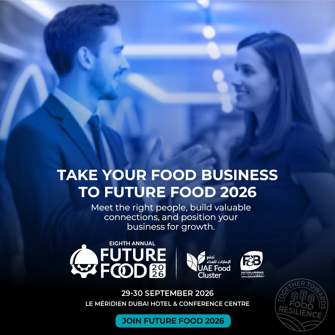 FnBDubai's tweet photo. At Future Food 2026, meet industry leaders, decision-makers, investors, partners and innovators — and turn meaningful conversations into valuable business connections.
📅 29–30 September 2026
📍 Le Méridien Dubai Hotel & Conference Centre
👉 Join Future Food 2026
#FutureFood https://t.co/dXOvDbmSTe