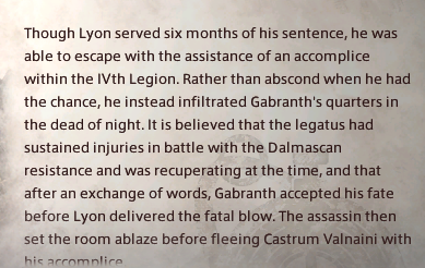 Avathecrow's tweet photo. @ReinTenebrae @FF_XIV_EN yes but then field record 44 says he breaks out, murders Gabranth and escapes. He then turns over Sicinius mal Vellutus to the resistance before disappearing again https://t.co/0dzYj3H7AH