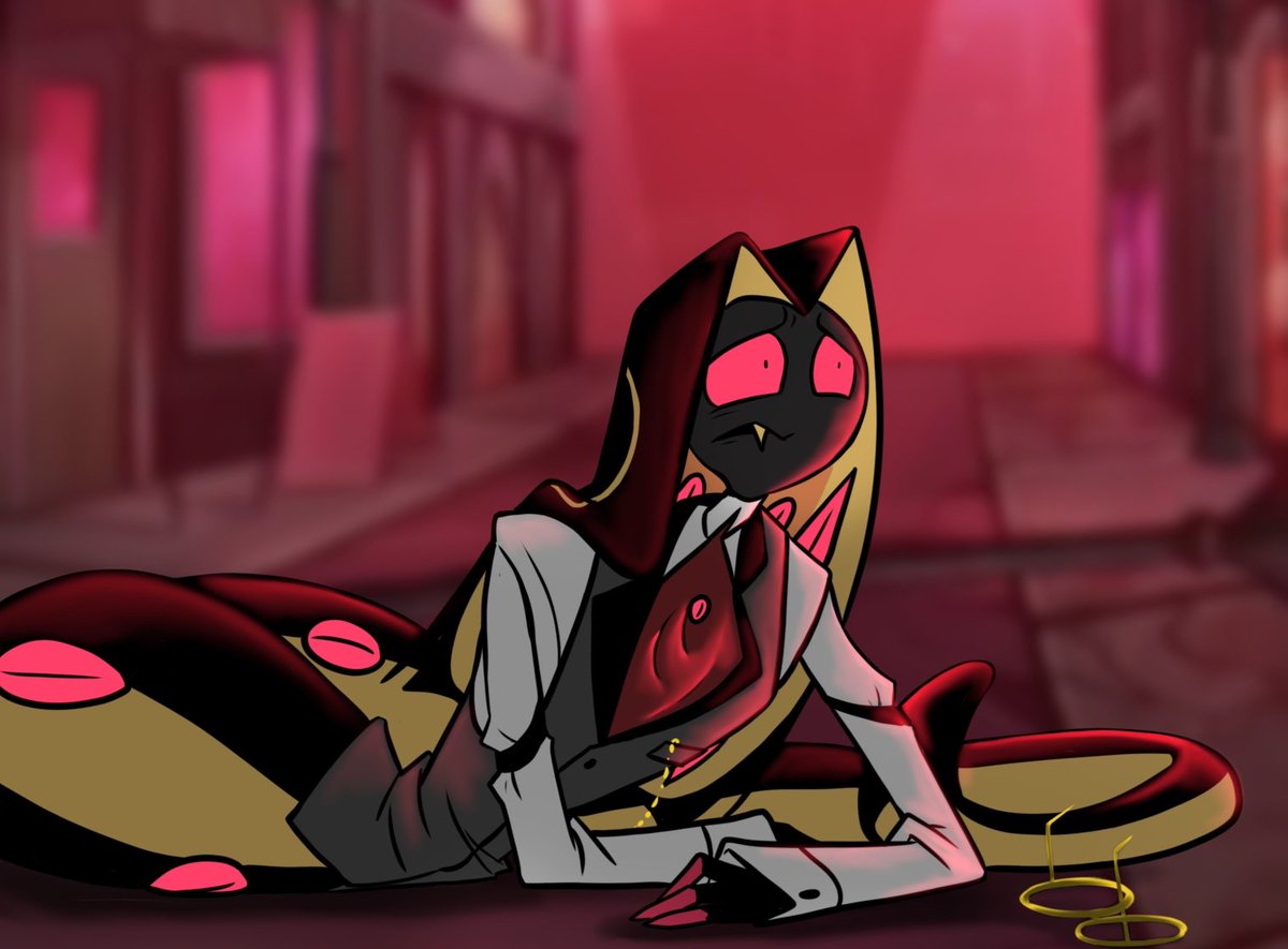 Daefromhell's tweet photo. "Where am I? What place is thissss?"
#SirPentious 
#HazbinHotelfanart https://t.co/Ojn9x60VEO