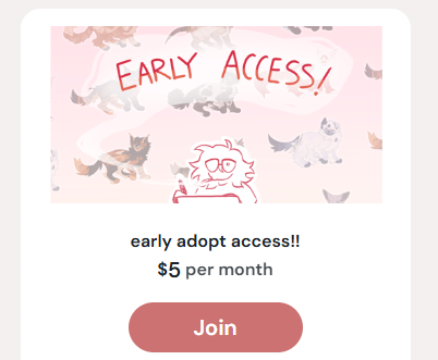 lycancthropy's tweet photo. MY KOFIS SET UP!! i now officially have a kofi membership/tier that will allow you to have early access to all my adopt batches going forward!!! https://t.co/saBOnoC8lQ