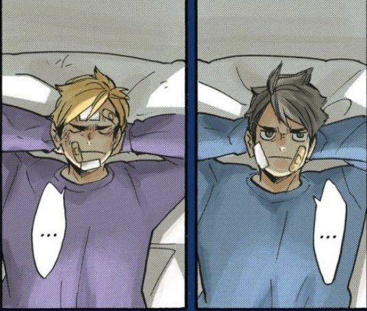 ATSUK1TA's tweet photo. osamu who can't sleep the night before he plans to move out. he goes downstairs to cook a warm meal, and as he's about to start eating atsumu walks downstairs all teary eyed and red.

osamu pushes the food to him, "eat up, ya scrub" ignoring how his voice shakes https://t.co/jxpYVf8K2V