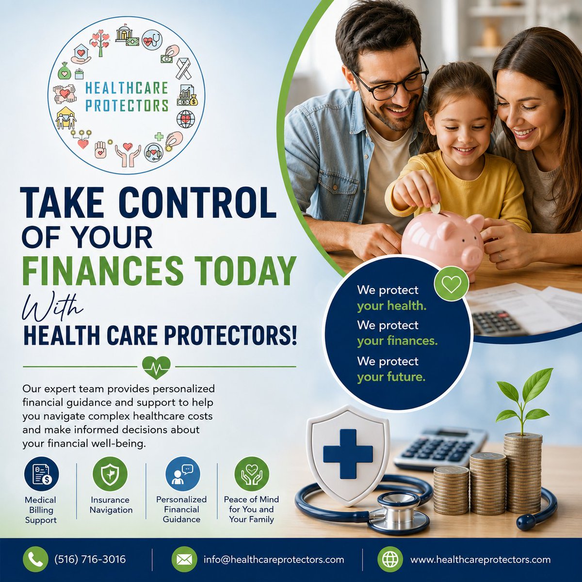 HcProtectors's tweet photo. Take Control Of Your Finances Today With Healthcare Protectors! From medical billing to insurance navigation, we've got you covered. Let us help you protect your finances and achieve peace of mind.

Contact Us

(516) 716-3016 
info@healthcareprotectors.com https://t.co/EXRCk5wx9M https://t.co/be7jLmLokR