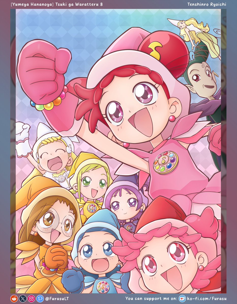 FurasuLT's tweet photo. Finally, after a few months of having very little free time, I was able to finish coloring this Ojamajo Doremi page. With a total of 1,250 layers in Photoshop, I hope you like it as much as I enjoyed coloring this beautiful page!
#ojamajodoremi #おジャ魔女どれみ https://t.co/4KJ2Am2ZWw