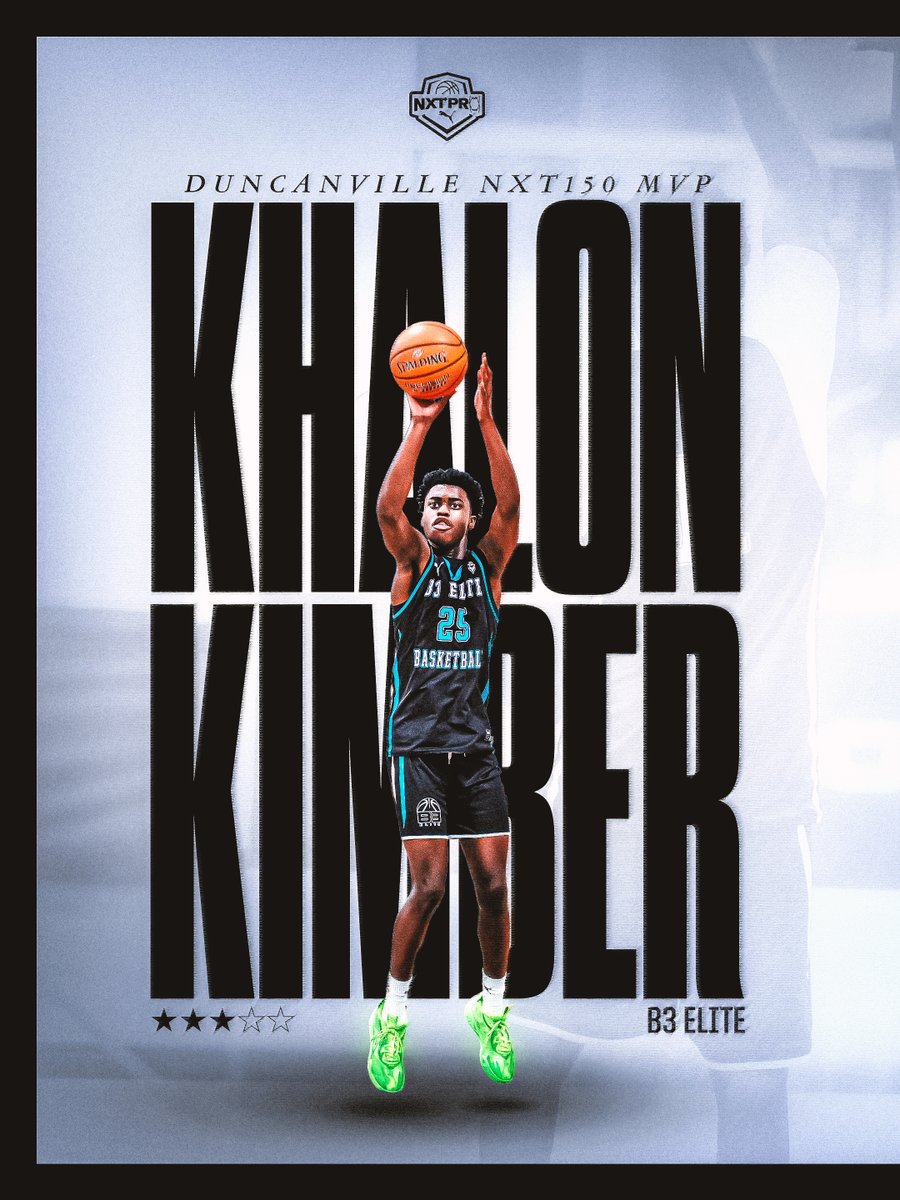 NxtProHoops's tweet photo. High praise for Khalon Kimber from @JamieShaw5. He took home the Duncanville NXT150 Showcase Rivals MVP, and was elevated to a 3-star prospect 📈 https://t.co/cgrj58q7iW