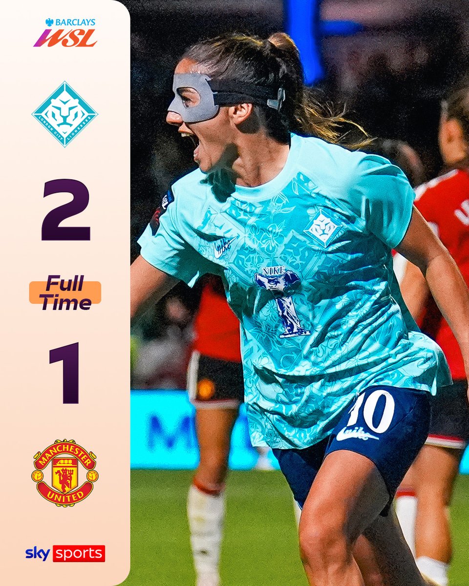 SkySportsWSL's tweet photo. FULL-TIME: London City Lionesses get the 2026/27 season underway with a confident win over Manchester United! 🔥👊 https://t.co/Ik4a8X5FxJ